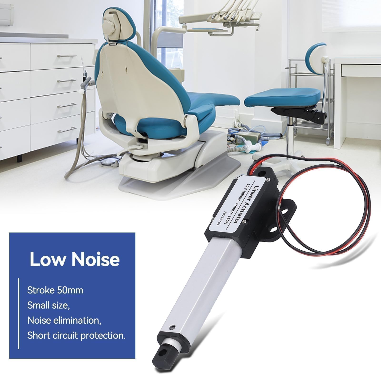 Linearaktuator Mini Electric Linear Motion, 50 mm Linearaktuator, 50mm-4mm/s-150N 12 V DC Mini Electric Linear Actuator Motor Interner Endschalter Lineartechnik-Aktuatoren für die Automobilindustrie
