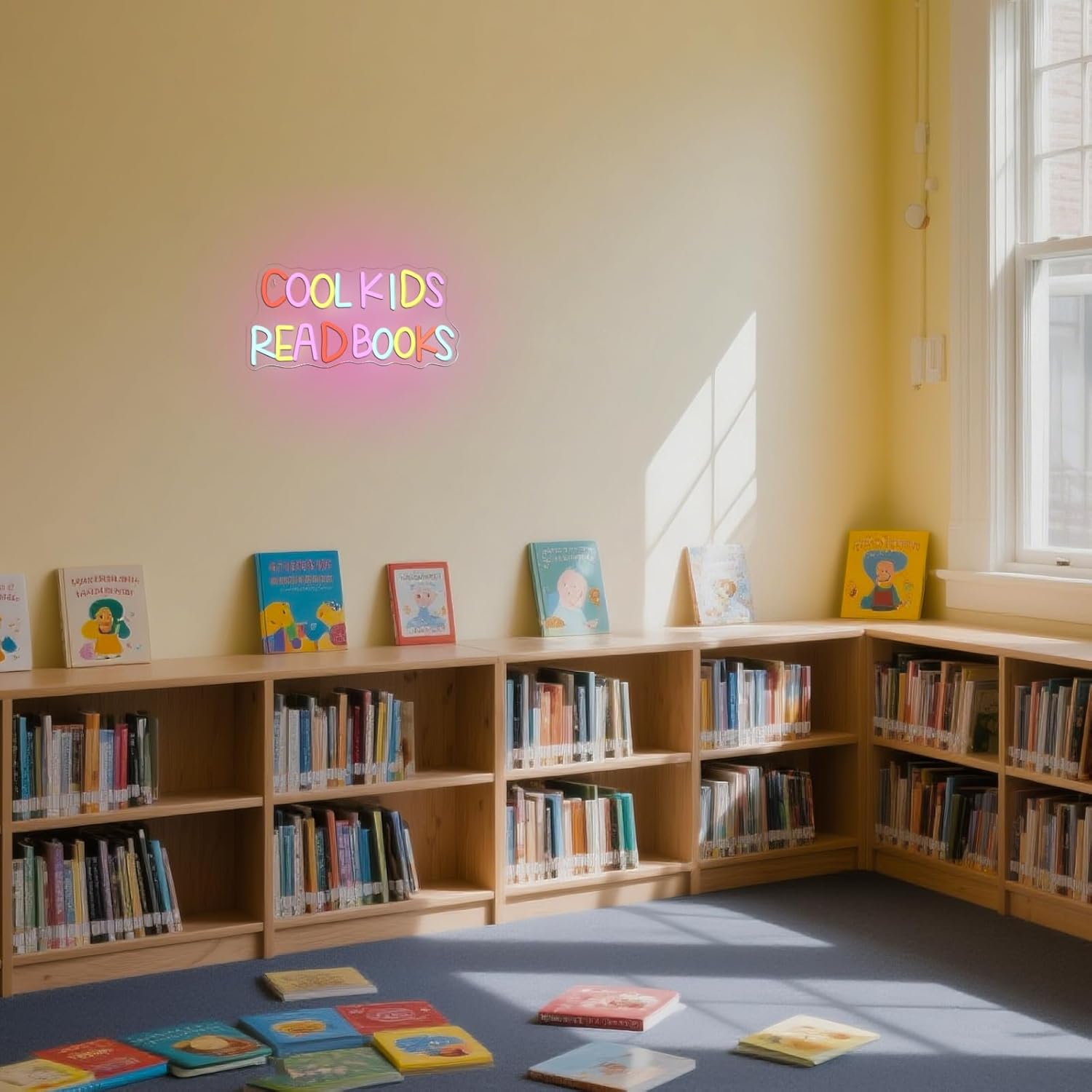 Cool Kids Read Books Neon Sign Reading Corner for Kids Neon Signs for Wall Decor LED Light Library Classroom Book Club Christmas Gift for Teens - Image 7
