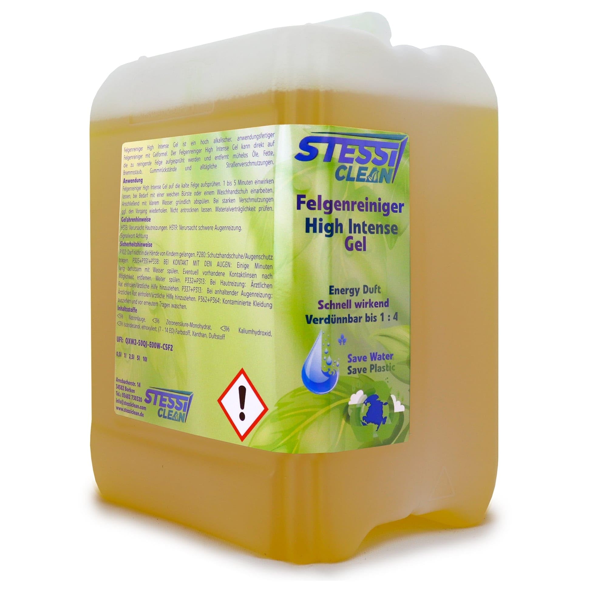 Felgenreiniger Power Gel | 25 Liter | Hochwertige Autopflege | Felgenreinigung | Felgen Spray | Bremsstaubentfernung | Auto Felgenreiniger | Reinigung Gel für Felgen