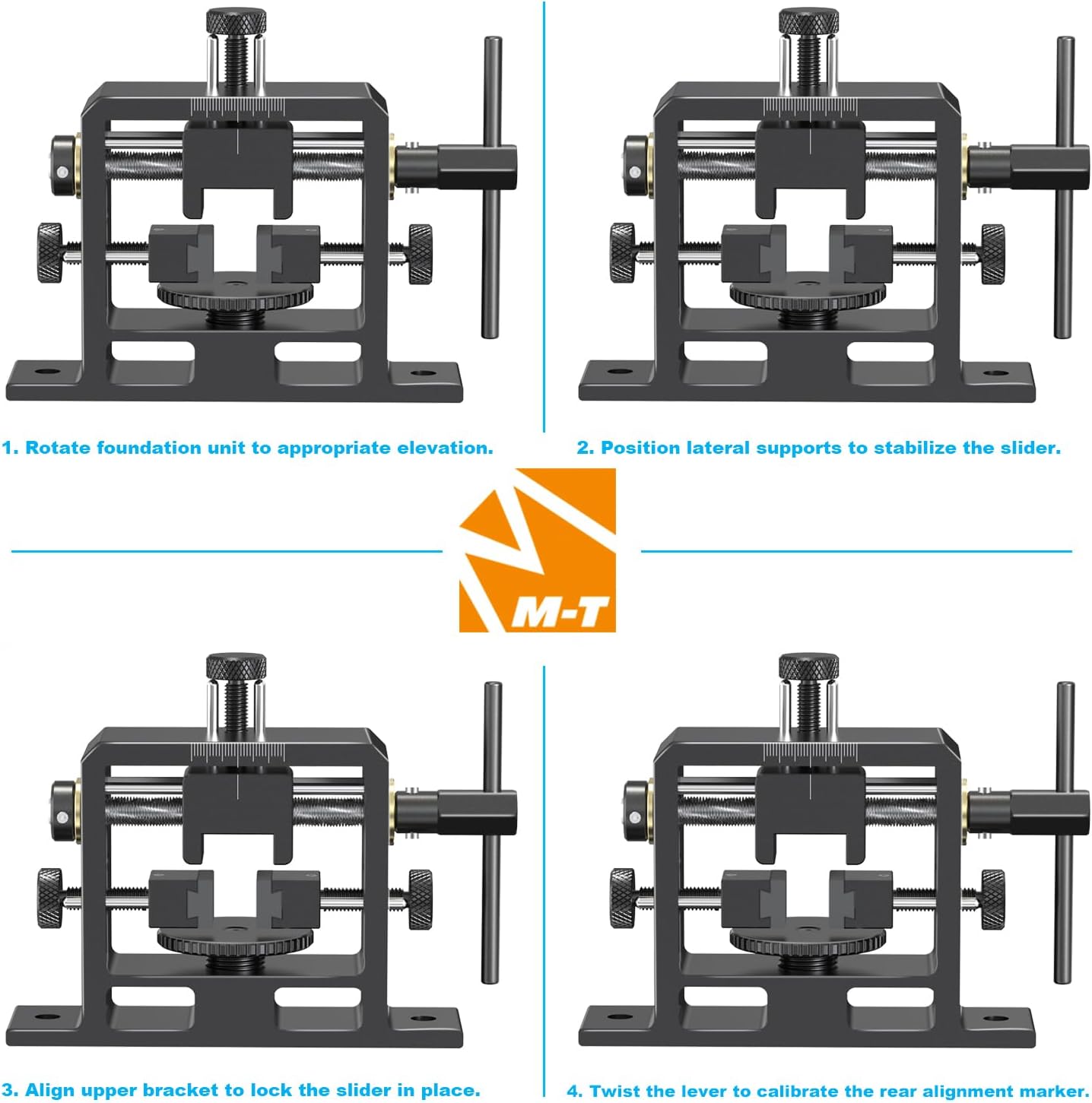 M-T Sight Pusher Tool, Pistol Rear Sight Pusher for Glock Handguns Front Rear Sight Removal and Adjustment with Adjustable Base, Compatible with Square Slides