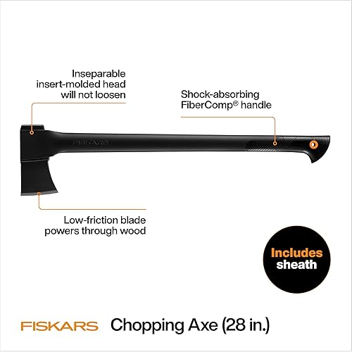 Vista 32 de Fiskars Hacha súper dividida de 36 pulgadas, divisor de madera para troncos de tamaño mediano a grande, con mango FiberComp que absorbe los golpes