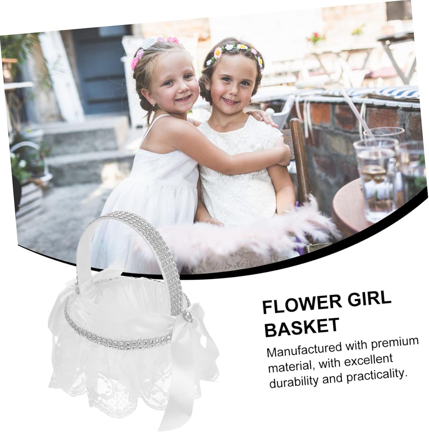 jojofuny 6pcs Handwoven Flower Basket Lace Trim for Wedding Elegant Petal Storage Baskets for Flower Girls Lightweight and Decorative Floral Holders for Wedding Ceremonies and Special