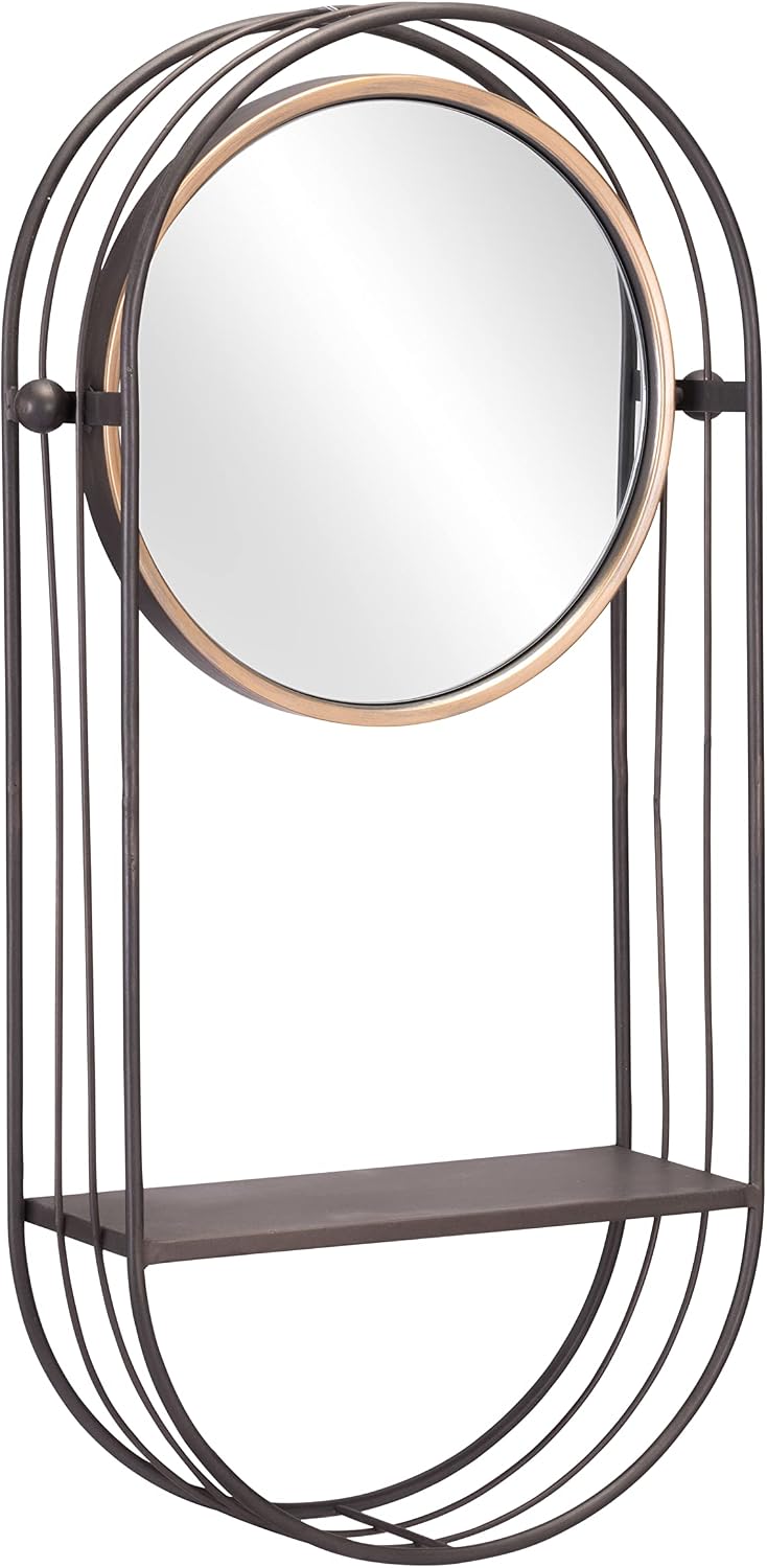 Zuo Modern Saroni Mirror Shelf Gray