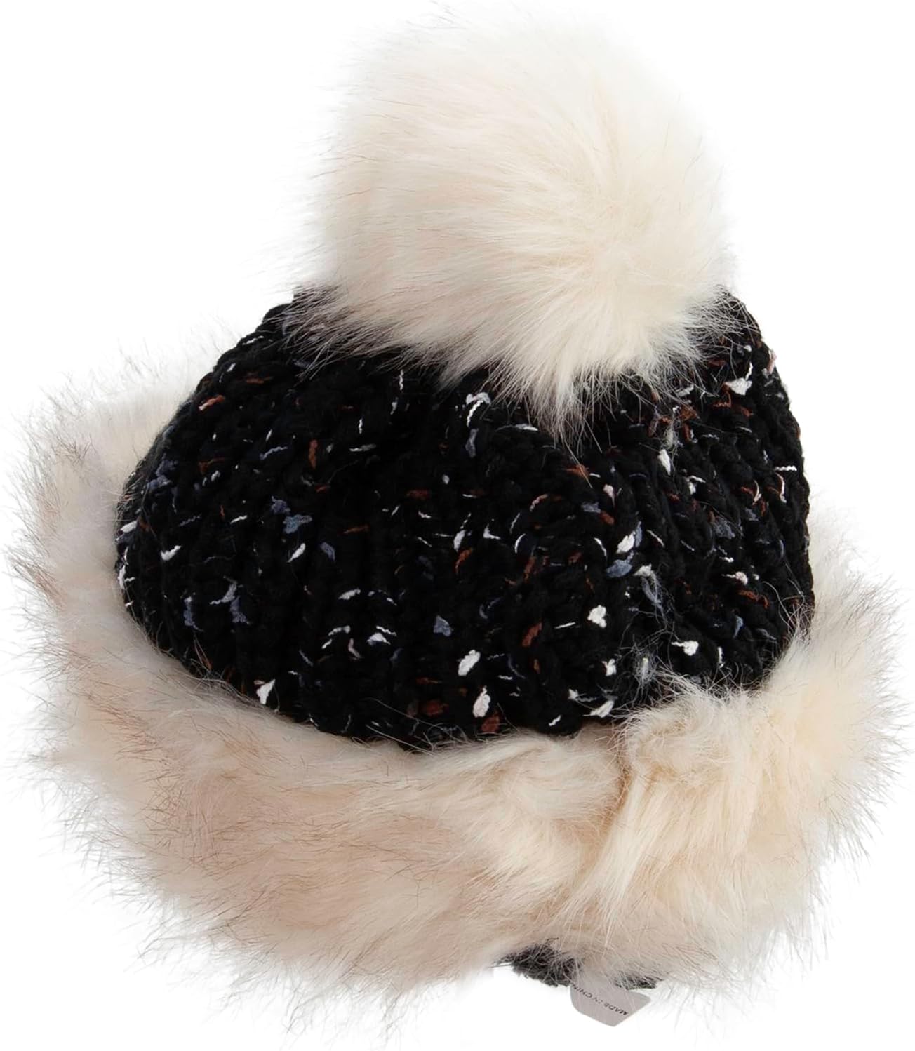 Jeanne Simmons Women's Faux Fur Edge Knit Short Beanie