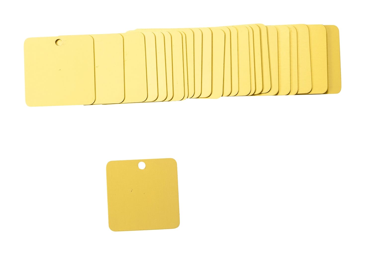 Brady 87627 Stock Blank Aluminum Valve Tags, Aluminum, 1 1/2" W x 1 1/2" H 1 1/2" W x 1 1/2" H