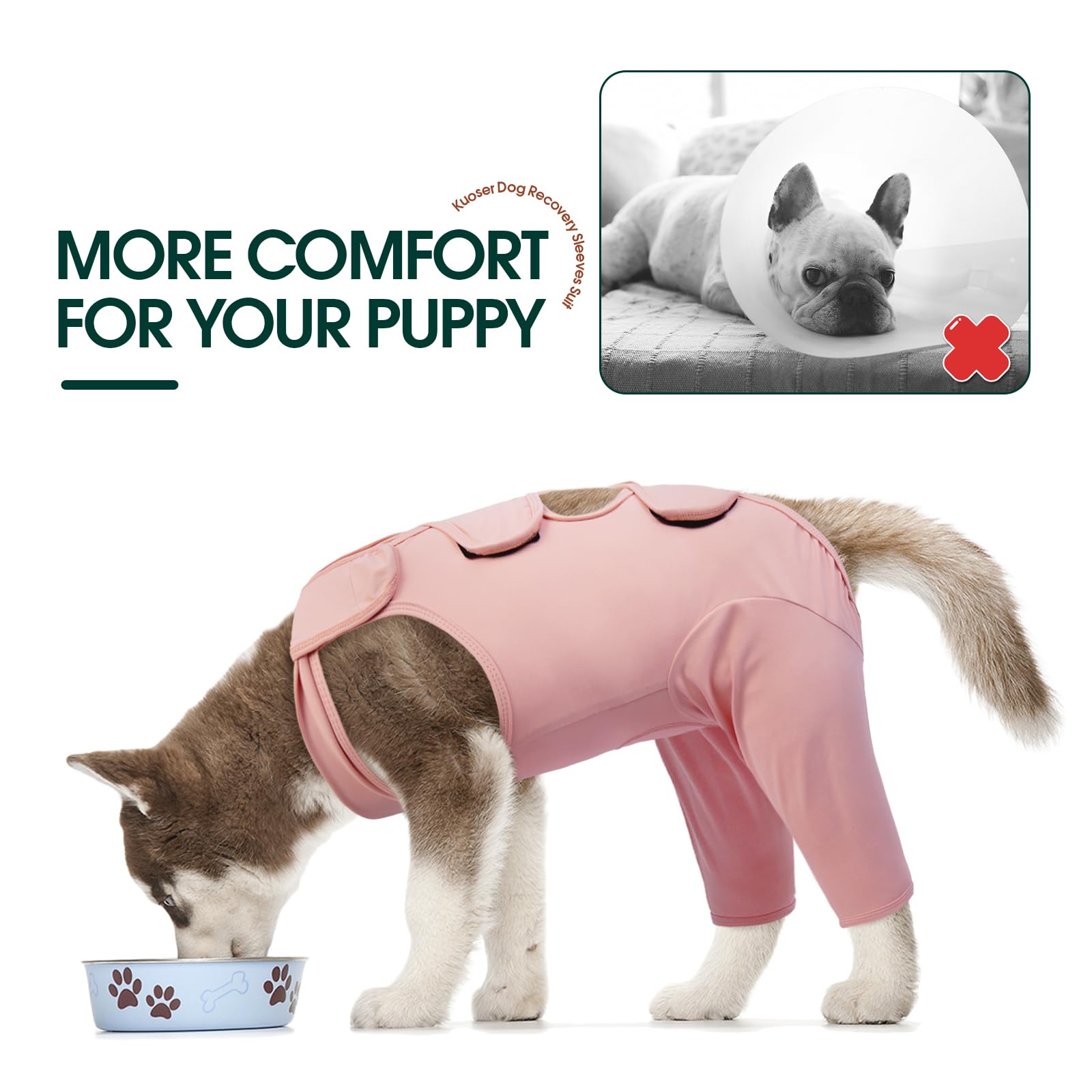 Tuta Post-Operatoria Per Cani Kuoser - Alternativa Al Cono Di Protezione Per Cani E Gatti - Foto 6