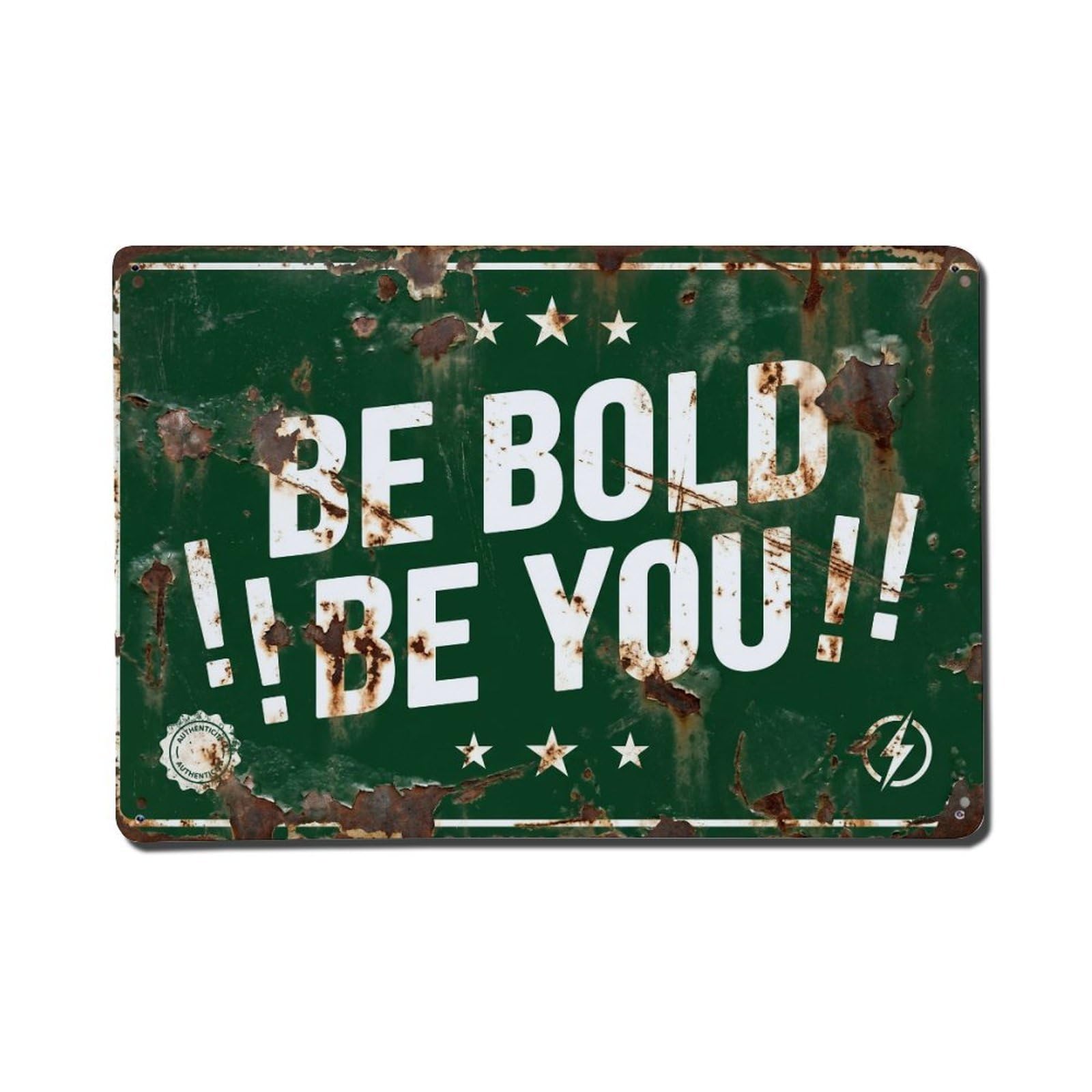 Be Bold Be You Inspiration Retro Motivational Slogans Vintage Metal Tin Sign Wall Decor for Cafe, Club, Garden Metal Poster 8x12Inch