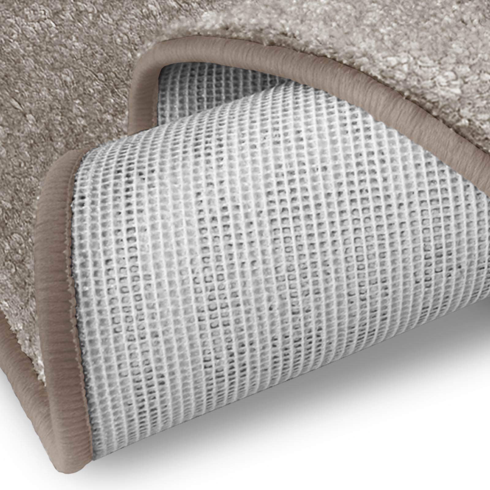 casa pura Coprigradini per Scale Interne - Tappeto Scale Antiscivolo, Effetto Velour (13.5mm) Ultra - Morbido in Numerosi Colori Pastello - Rettangolare - Set da 15-23.5x65 - Beige