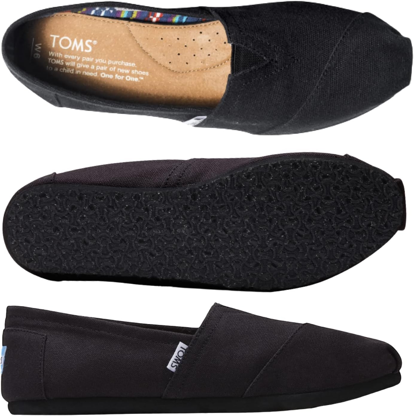 TOMS Women's, Alpargata Eco Dye Slip-On 8 Heritage Canvas Blue