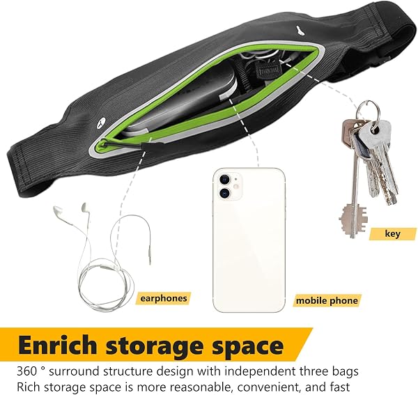 Marsupio Corsa Running Cellulare, Marsupio Running Donna Uomo, Impermeabile, Porta Telefono Corsa per Escursioni, Viaggi, Sportivo, Trekking, Pocking, Fitness - 3