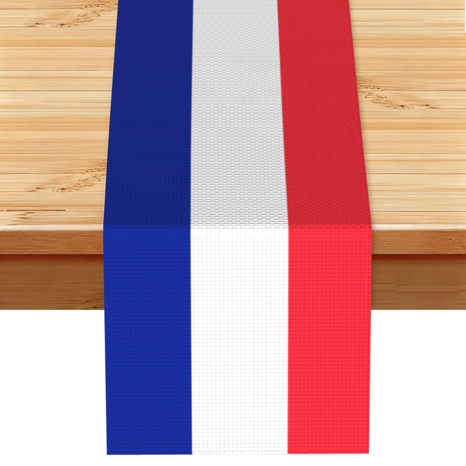 French flag Table Runner 13x72 Inch Dining Decor