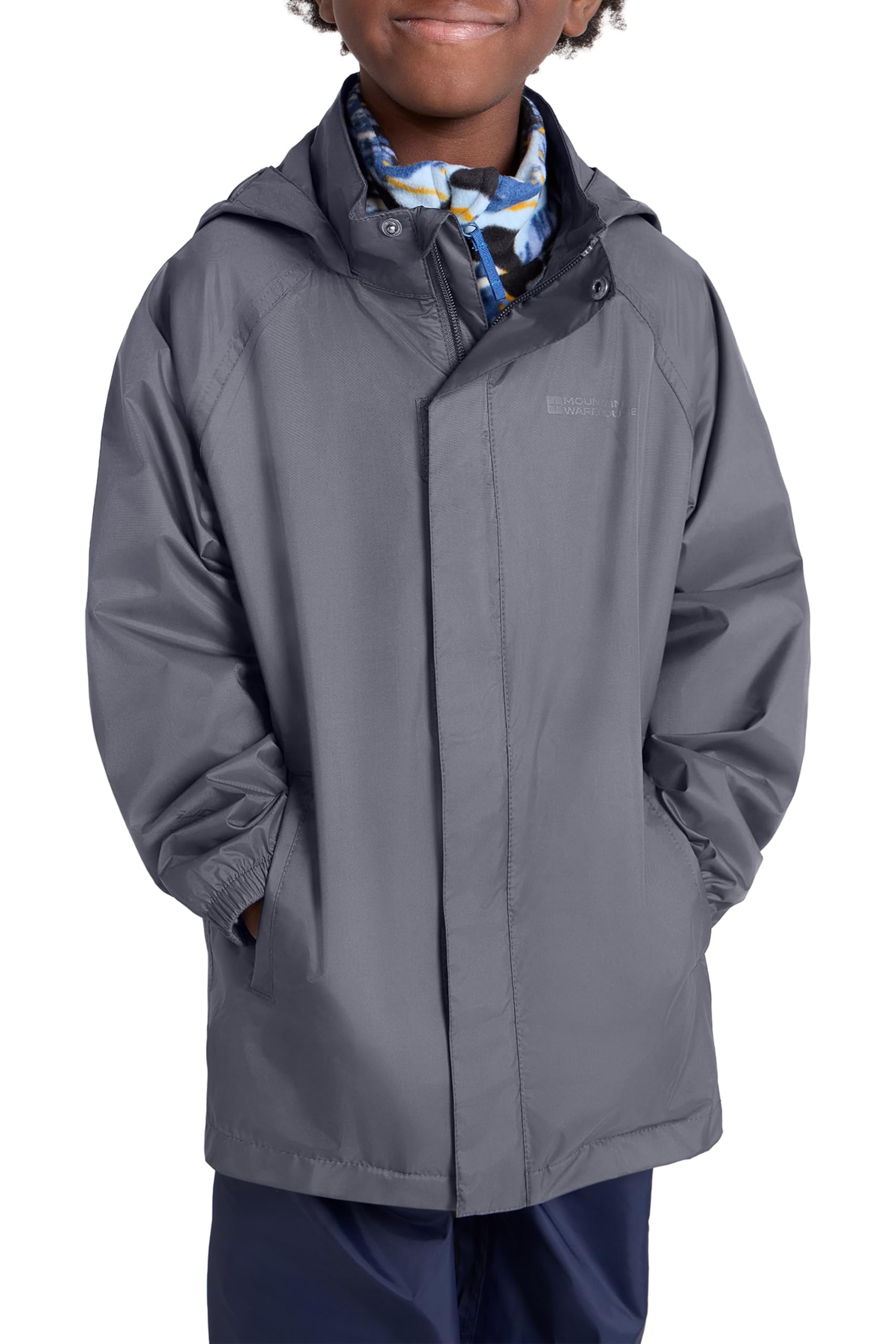 Mountain Warehouse Pakka Veste imperméable pour Enfant - Manteau de Pluie Pliable, Coupe-Vent, léger, Respirant, Fille et garçon - Printemps été