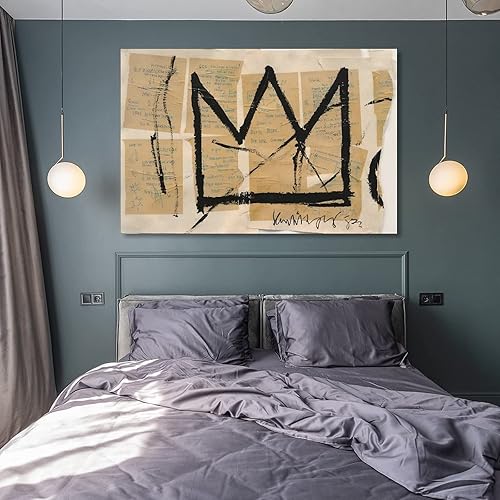 Miniatura 8 de RIUFIN Lienzo impreso para pared, sin título de 1982, graffiti de la corona de la calle, cuadro temático de decoración de fiesta, póster decorativo