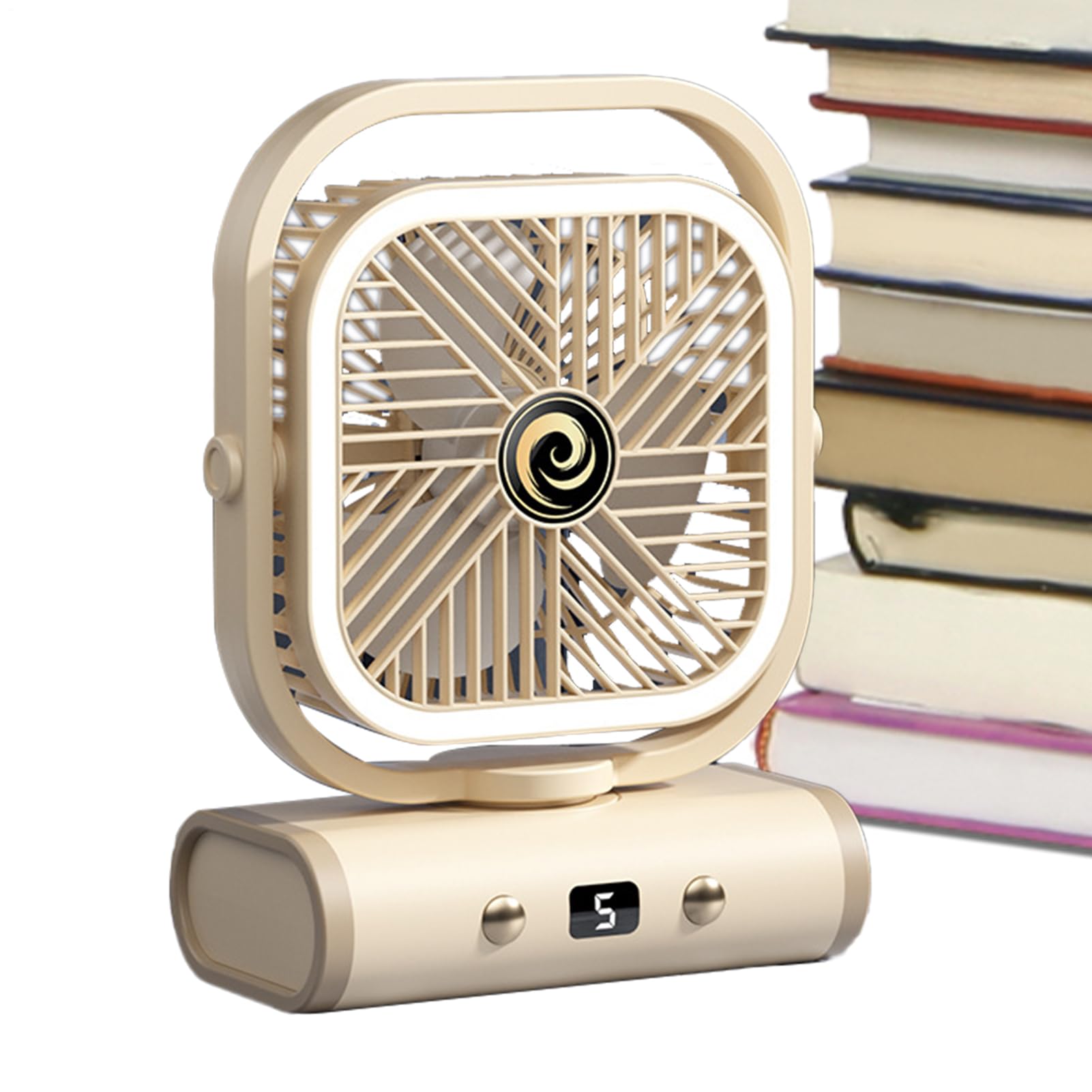 Ventilateur de bureau silencieux et compact rechargeable à 5 vitesses pour vos espaces de travail