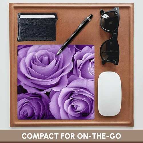 Miniatura 4 de 3dRose LLC - Alfombrilla de mouse de 8 x 8 x 0.25 pulgadas, ramo de poses moradas lilas suaves (mp_27564_1)