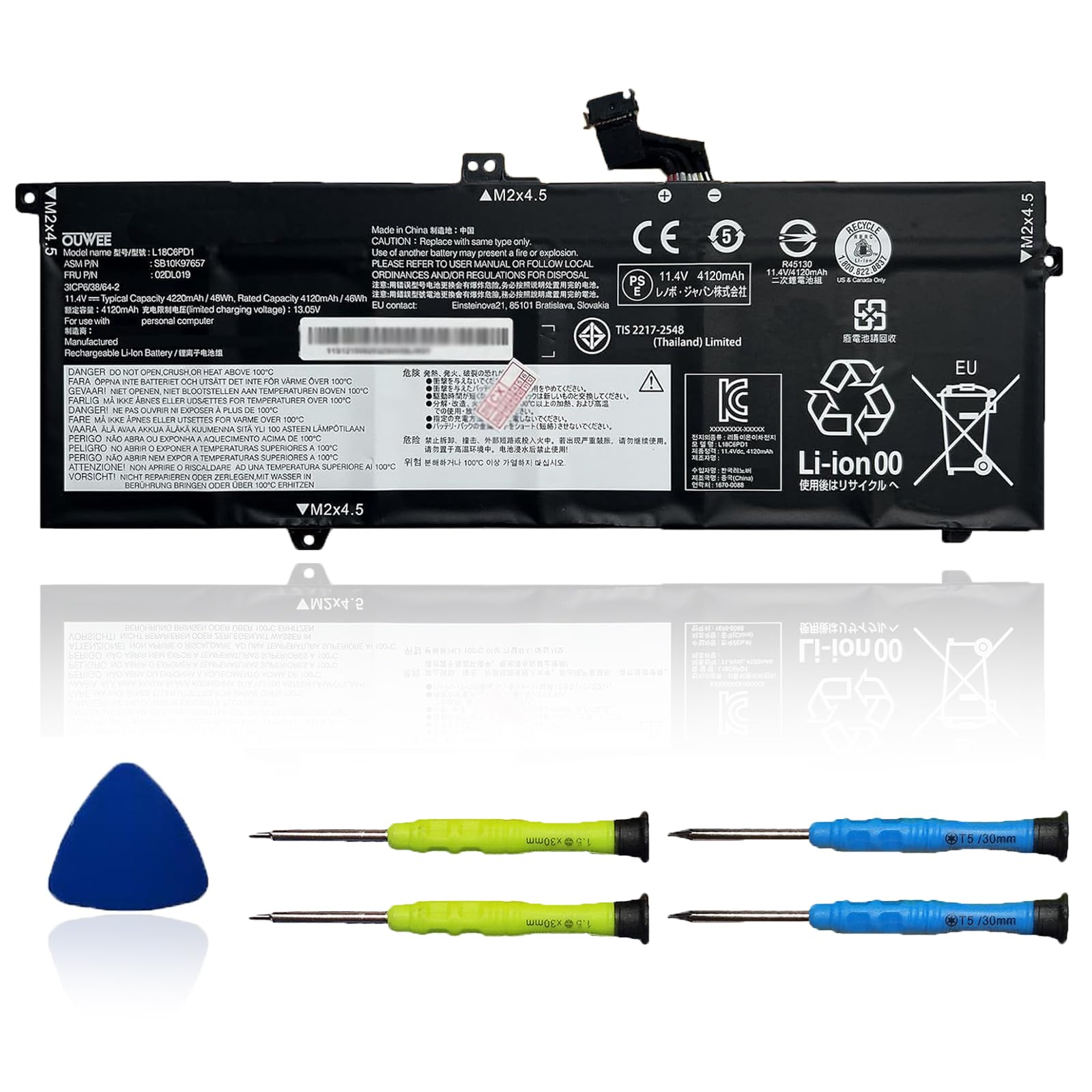 Amazon.com: OUWEE L18C6PD1 Laptop Battery Compatible with Lenovo