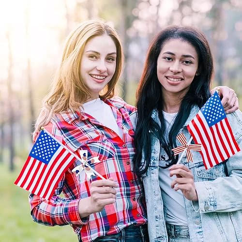 Miniatura 6 de Hying 6 cintas patrióticas del 4 de julio, cintas de grogrén de 38 pulgadas de ancho, rayas americanas, estrellas, decoración del día de los Caídos,