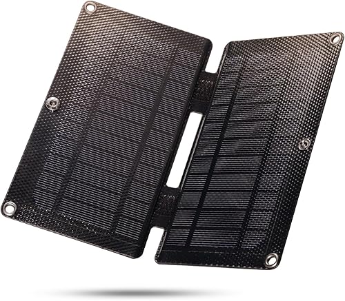Raddy SP4 4W Panel solar portátil, 5V 0.8A Paneles solares plegables Kit de emergencia para exteriores, compatible con radios para todo tipo de