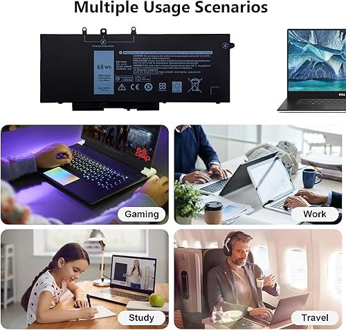 Miniatura 7 de GJKNX - Batería de repuesto para laptop Dell Latitude 5480 5580 5490 5491 5580 5590 5591 5280 5288 5488 5491 5495 E5480 E5580 E5490 E5590 Precisión