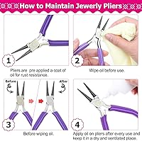 Vista 4 de Cridoz Jewelry Repair Kit with 1520 Silver Jump Rings and 3Pcs Pliers for Earrings, Necklaces, Rings, Bracelets