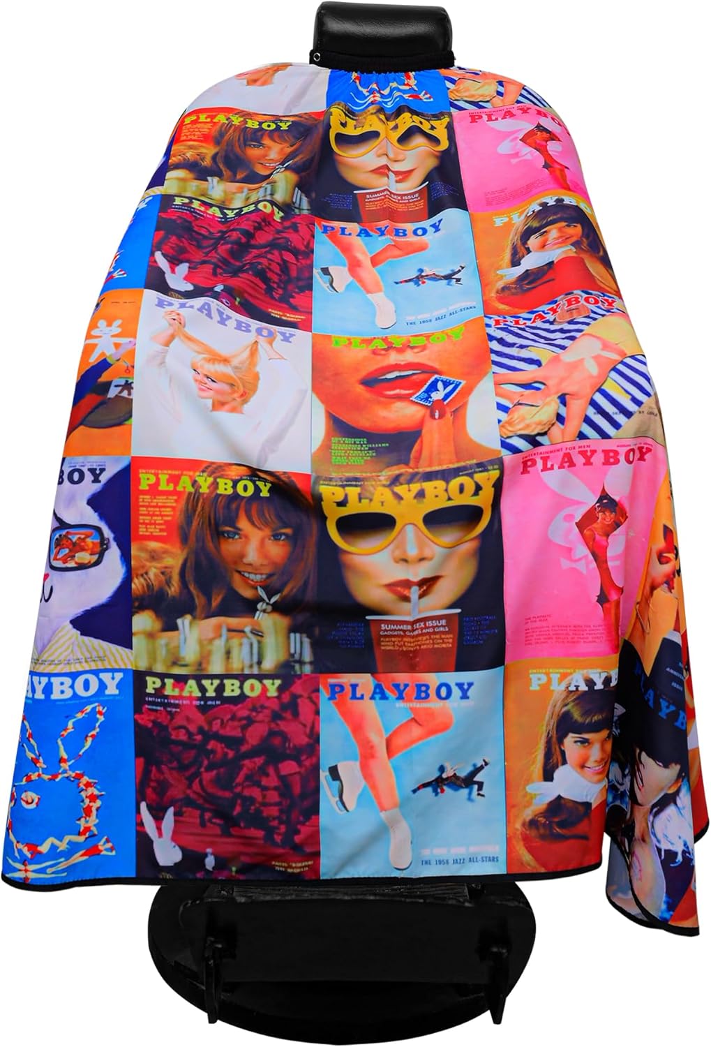 Vintage Playboy Magazine Collage Barber Cape - Professional Salon & Barbershop Waterproof Cape Cover for Children, Baby, Toddler, Boys Salon Hair Cut Capes