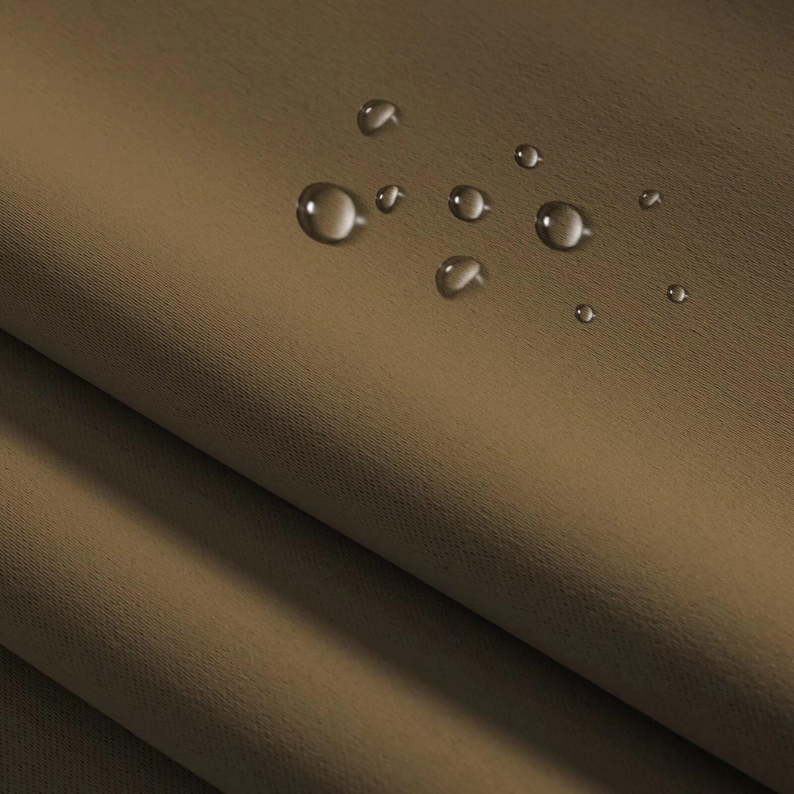 Tende da Esterno Impermeabili Opache Tenda da Sole Con Anelli Anti-UV Protezione Solare Completa Tende per Balcone Terrazzo e Pergola Marrone 90Lx200Acm