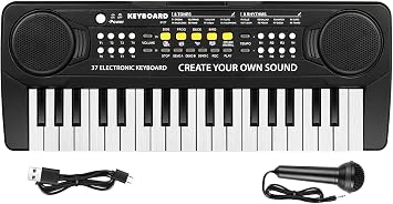 Kids Piano Keyboard - 37 Keys Piano Toys for Kids, Beginner Keyboard Piano for Kids, Educational Musical Toy for Kid, Electronic Keyboard Piano with Microphone for 3 4 5 6 7 8 Year Old Boys Girls Gift