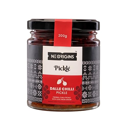 NE Origins - Dalle Chilli Pickle, 200 Gm| Khursani Sourced From Sikkim | Spicy, Hot And Tangy From Sikkim