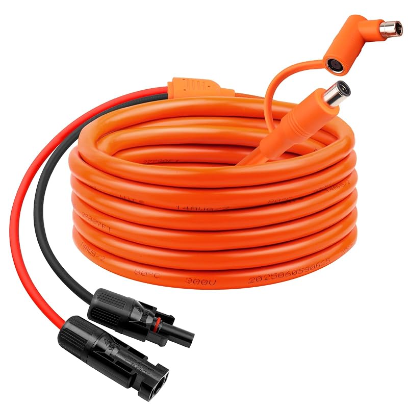 Cabo de Extensão para Painel Solar com Adaptador DC de 8 mm DC7909/DC8020 Kimbluth, 6,1 m, 12AWG + 14AWG, compatível com Jackery, Anker, GZ Yeti e BLUETTI, 1 unidade