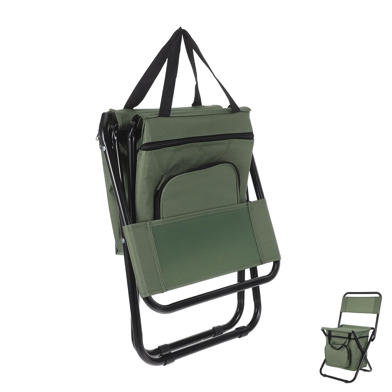 Chaise de camping pliable avec compartiment isotherme intégré
