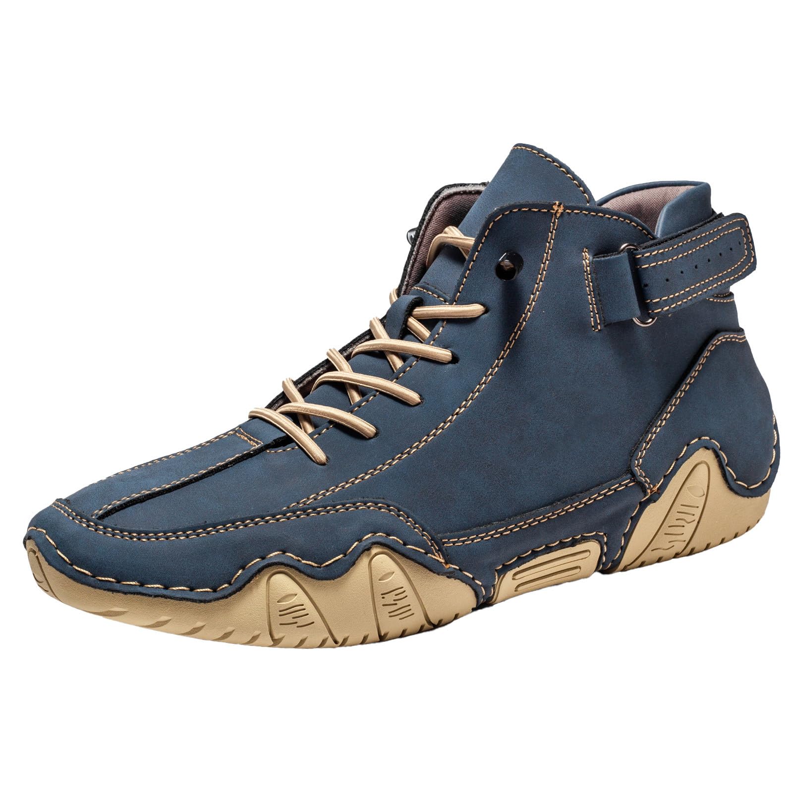 Knöchelstiefel Herren Pu-Leder Vintage, Kurzstiefel Plattform 38-48 Eu