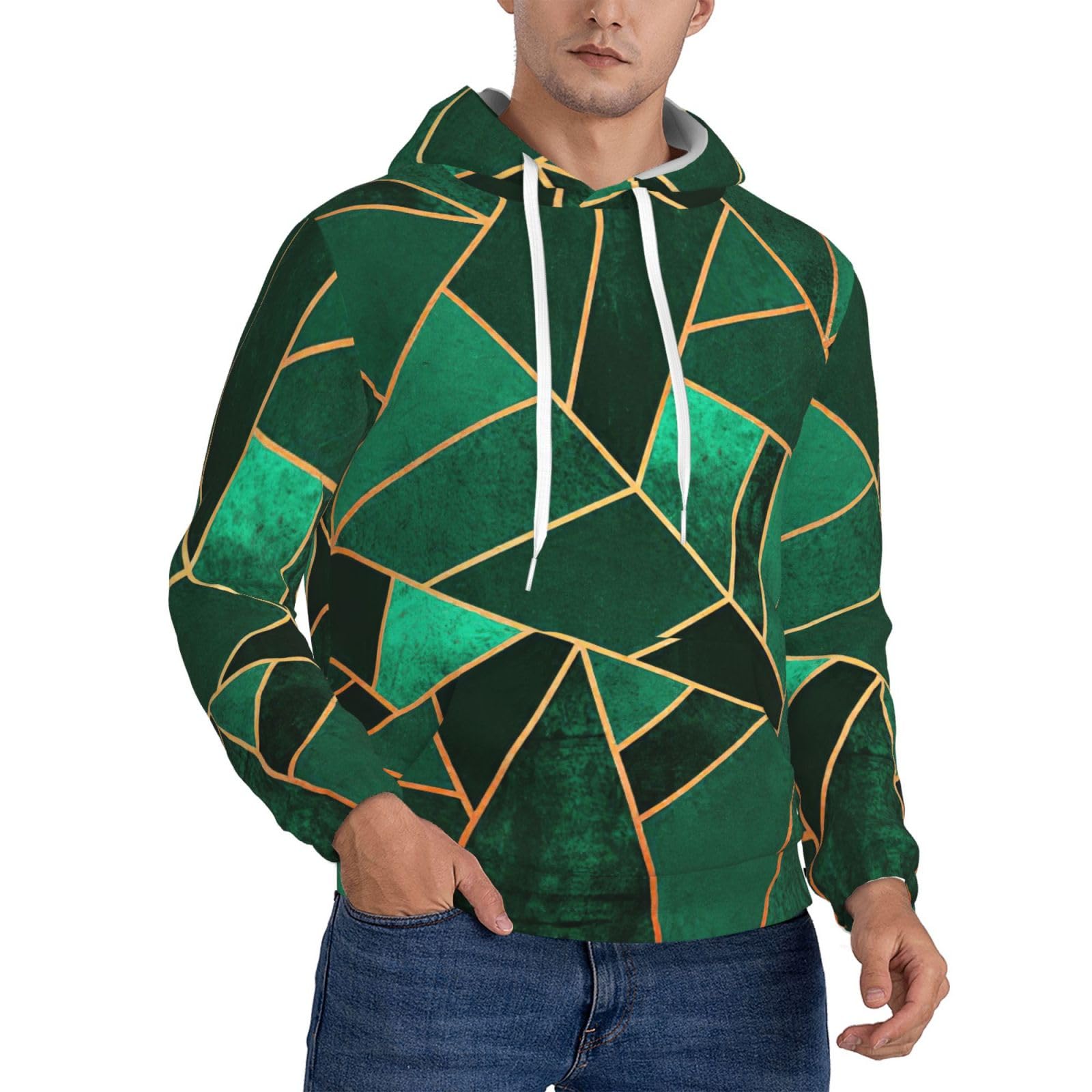 Pull à manches longues homme sweat confortable à capuche ajustable - 8