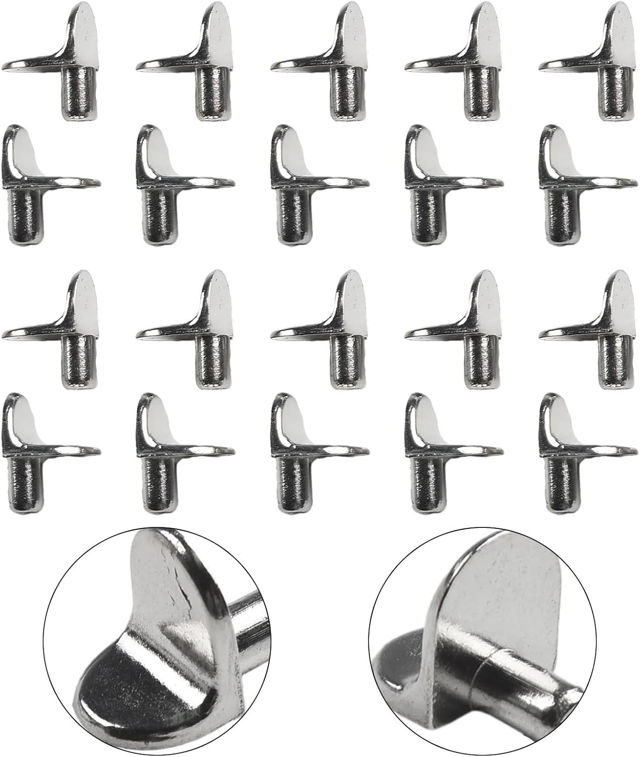 100PCS Shelf Studs Pegs Pins Shelves Support Separator Fixed Cabinet Cupboard 5mm