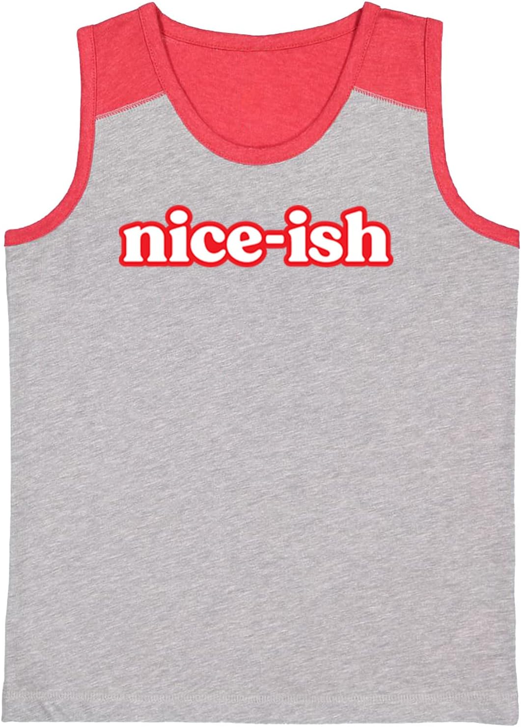 Nice-ish - Good Nice List Santa Claus Youth Contrast Back Tank Top