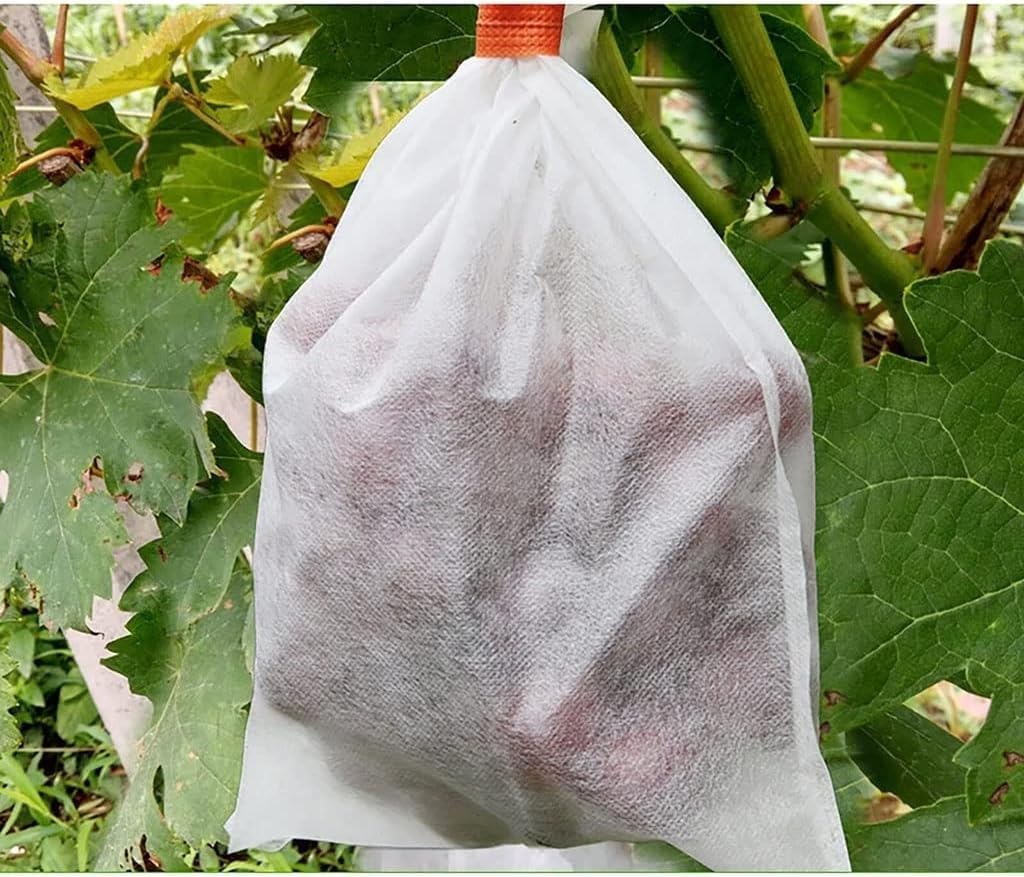 Bolsa de red con cordón for proteger plantas y frutas jardín(28cmx38cm)