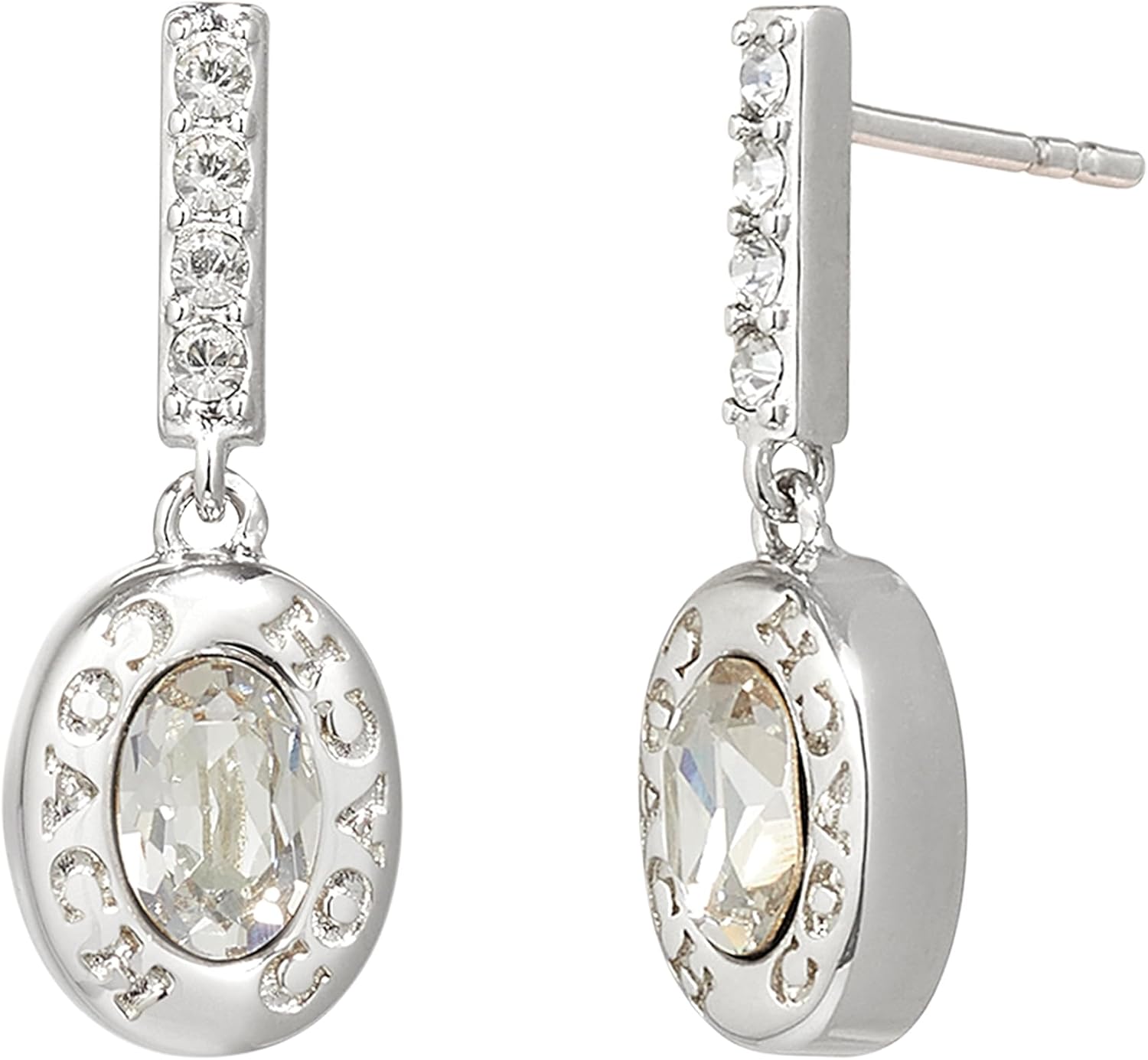 Coach Women's Signature Bar Drop Earrings