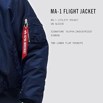 Alpha Industries MA-1 Bomber Flight Jacket - Fighter Pilot Flight Jacket