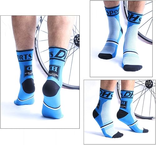 Miniatura 3 de Libar Calcetines de ciclismo para hombre, unisex, transpirables, deportivos, para correr, trekking, baloncesto