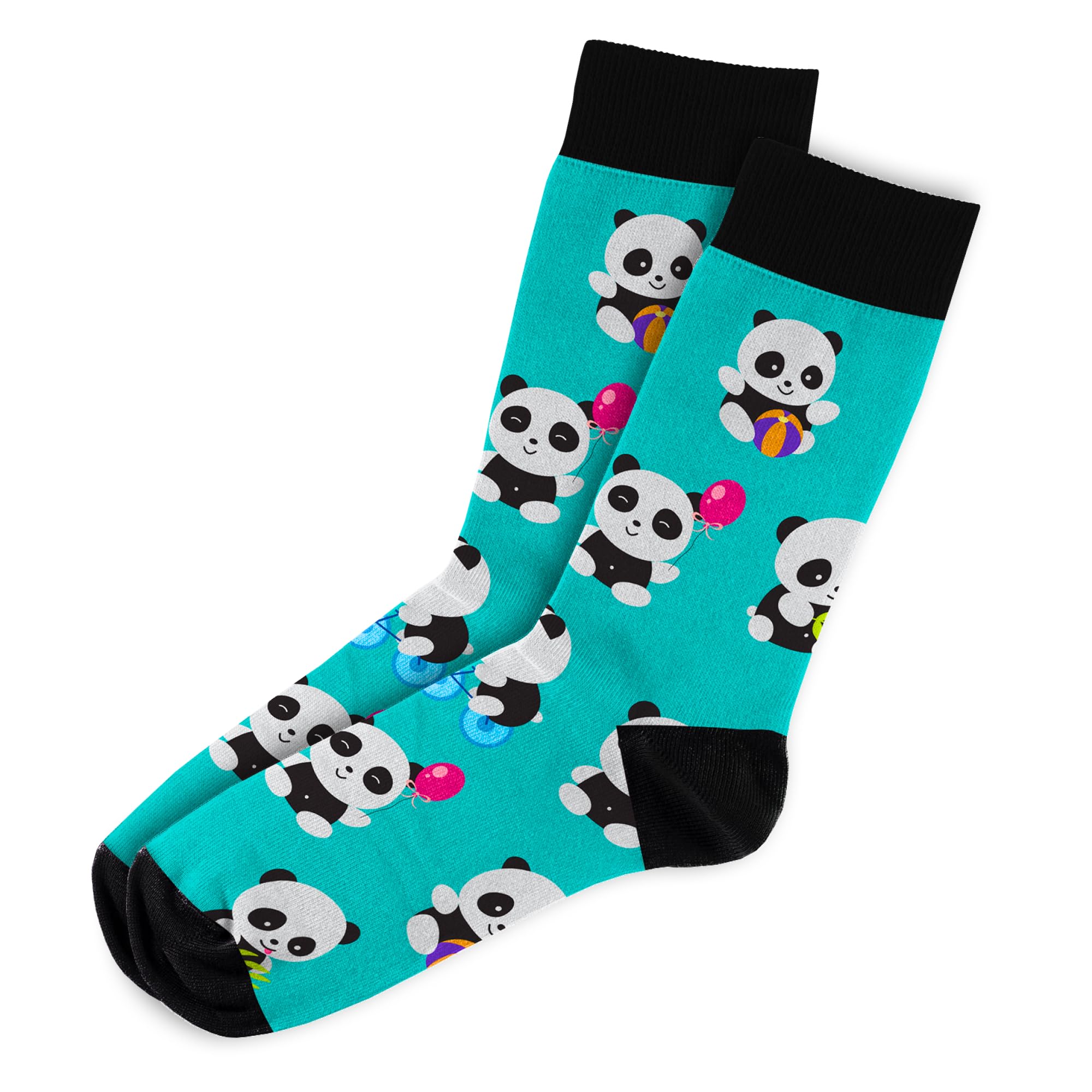 MOJA LDN Premium Funky Bamboo Socks - Soft and Stylish Bamboo Socks - Eco Friendly and Durable Men & Women Socks (UK, Numeric, 3, 8, Regular, Regular, Women, Panda)