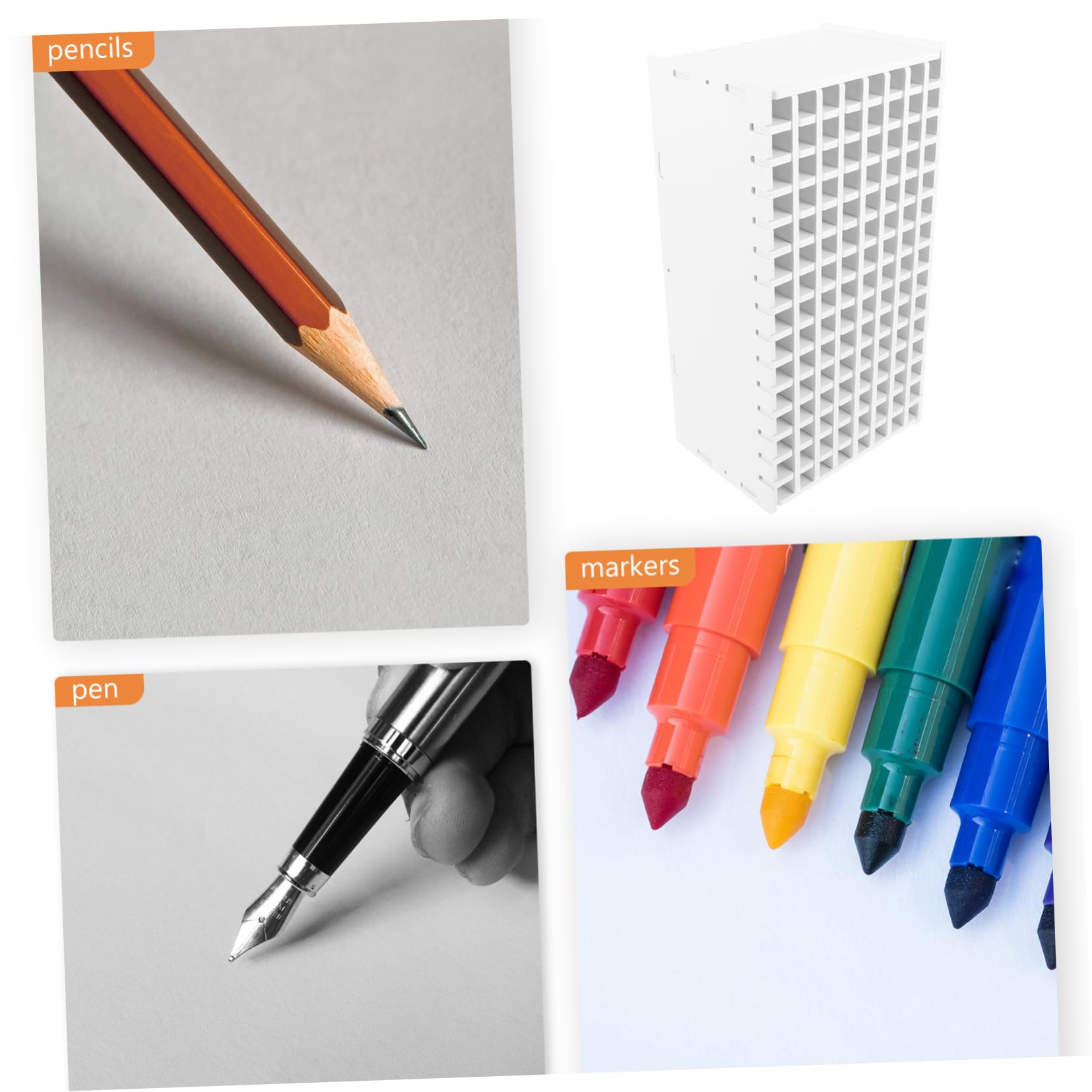 Holibanna Organizer da Scrivania Multifunzionale per Penne e Cancelleria con Scomparti per Marker Portapenne Compatto per Ufficio e Scuola per Lavoro e Studio
