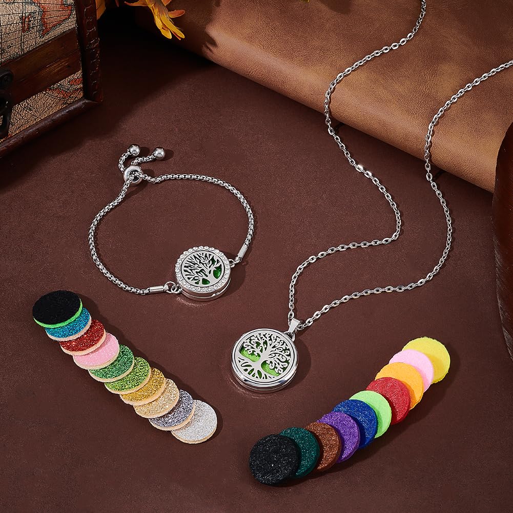 PH PandaHall 3 Stück Aromatherapie Halskette - Diffusor Für ätherische Öle Mit Wattebällchen