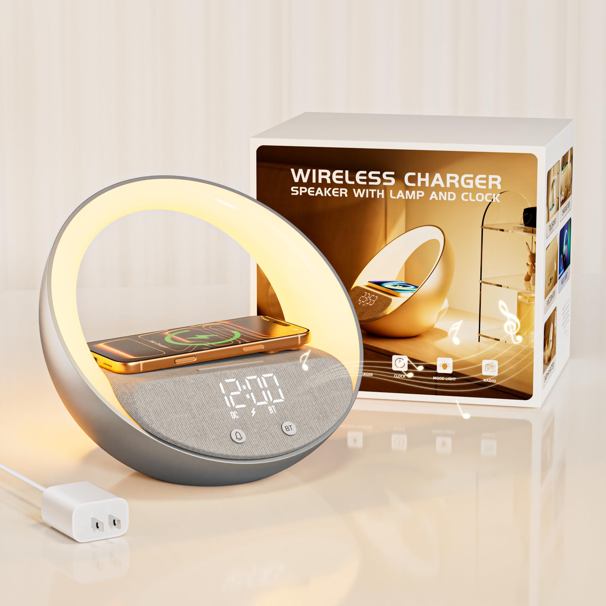 Amazon.com: Sunrise Alarm Clock Bluetooth Speaker Wireless