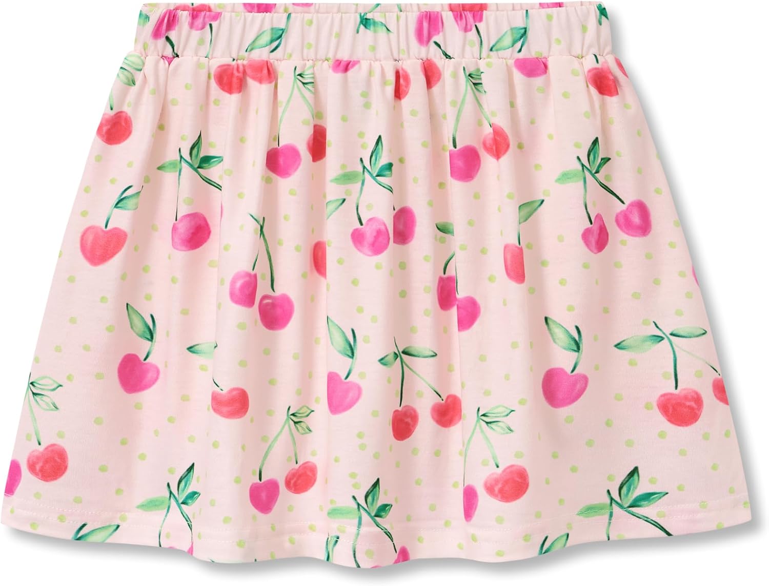 Girl Summer Skort - Breathable Kids Skirt with Pastel Digital Tie-Dye Design & Built-in Safety Shorts Size 6-16