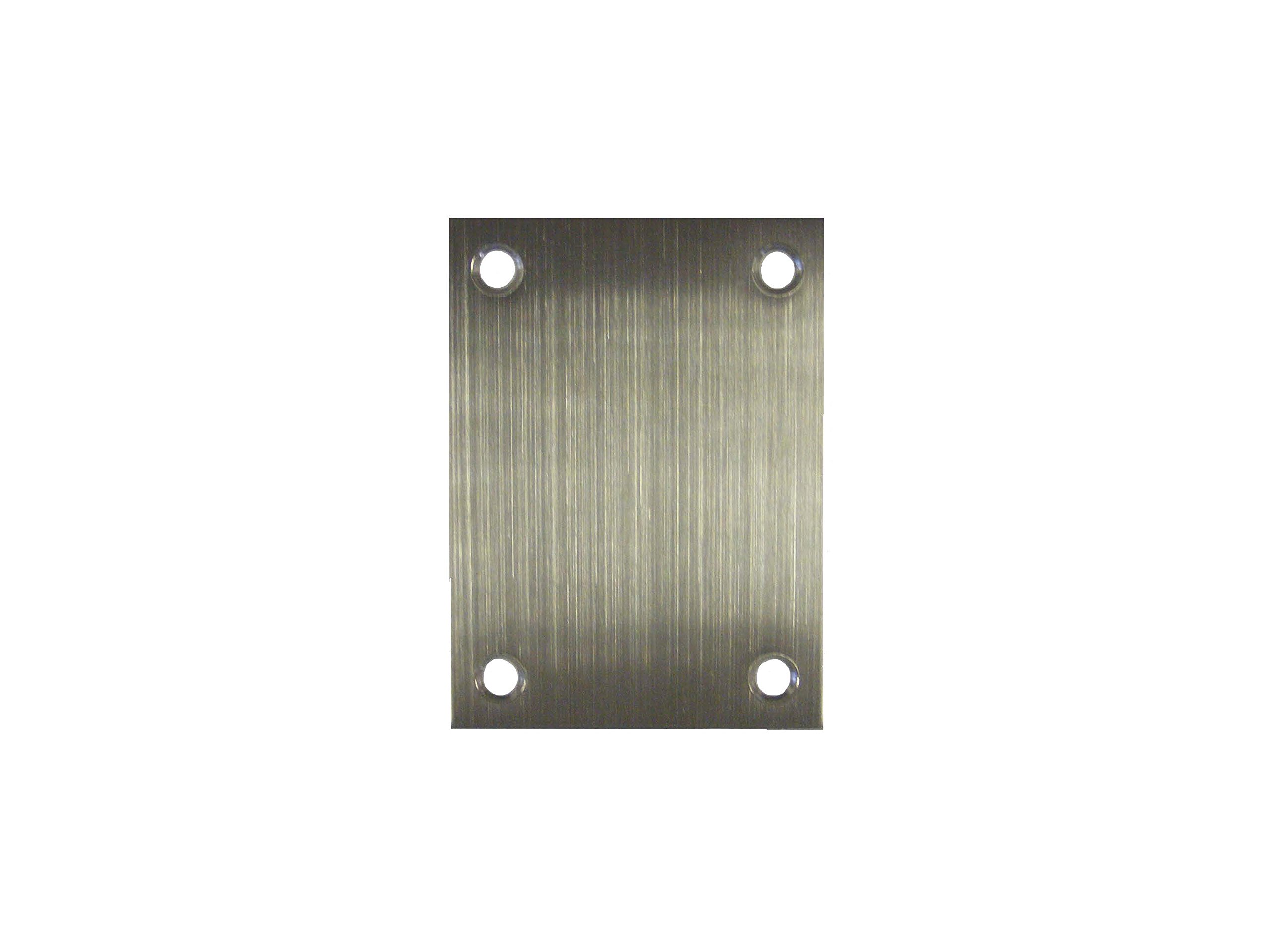 Go Door Handle Grey Flat Plate Screw On Escutcheon Euro - Keyway - Blank (Blank)