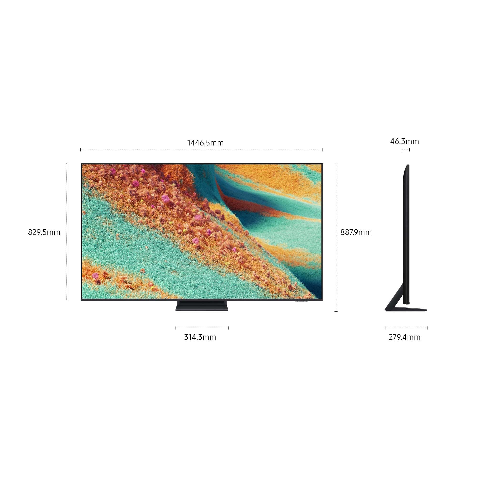 Samsung Neo QLED 4K Smart TV 65'' QE65QN85FAUXZT, NQ4 AI Gen2 Processor, AI Upscaling, Dolby Atmos & OTS Lite, Simple Chamfer Design,PACCHETTO INTRATTENIMENTO, 2025