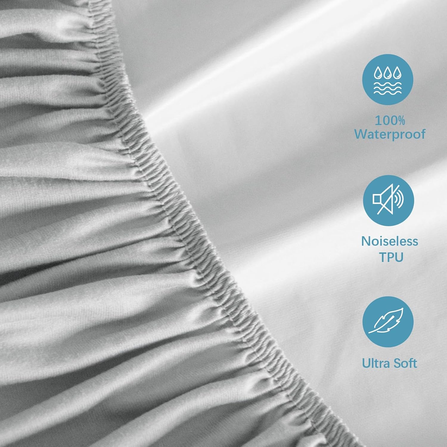 2 Pack Full Size Mattress Protector Waterproof, Noiseless & Soft Coverage Mattress Cover Fitted Sheets with Deep Pocket up to 14", Super Breathable & Easy Wash Full Mattress Protector - Image 4