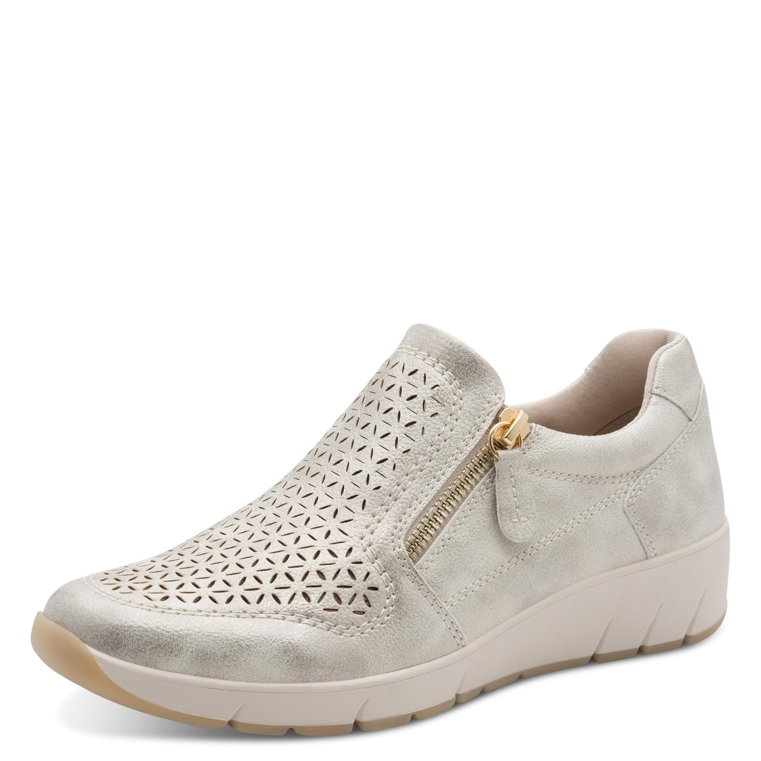 Jana Women's Damen Sneaker Slip On Vegan 8-24765-46, Beige Gold, 6.5 UK