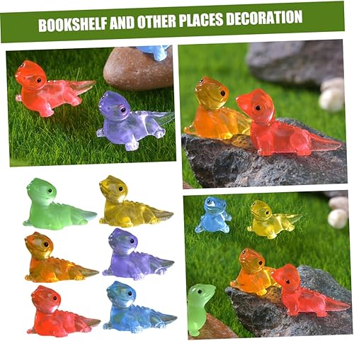 Miniatura 2 de Toyvian 30 piezas de micro paisaje lagarto mini figuras de animales plantas en maceta decoración brillante mini estatuilla luminosa lagarto