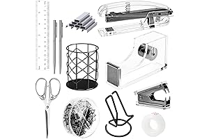 EOOUT Black Office Supplies Set, Desk Accessories Delight