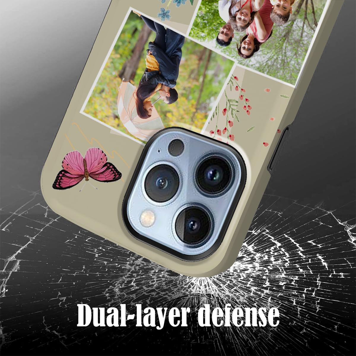 Amazon.com: Custom 3D Printed Case for Apple iPhone 13 Pro Max Mini Phone  Dual Layer Defense Case, Personalize Photo Collage Text Picture Logo  Printing Designed - Multiple-Pictures Shell IP Glossy Cover :
